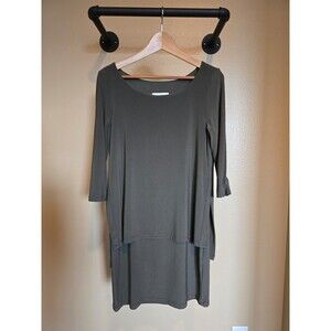 Joseph Ribkoff Womens Tunic Dress‎ Sz 8 Solid colored Layered 3/4 Sleeve